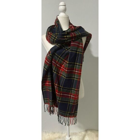 Land’s End plaid multicolor scarf - Picture 4 of 7